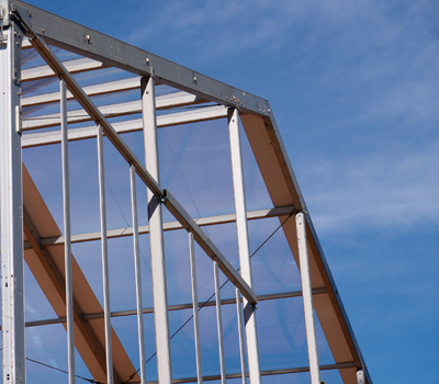 Metal framework of industrial steel structure