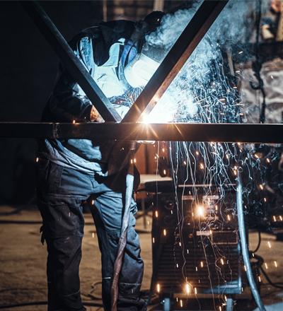 Industrial steel welding and fabrication work